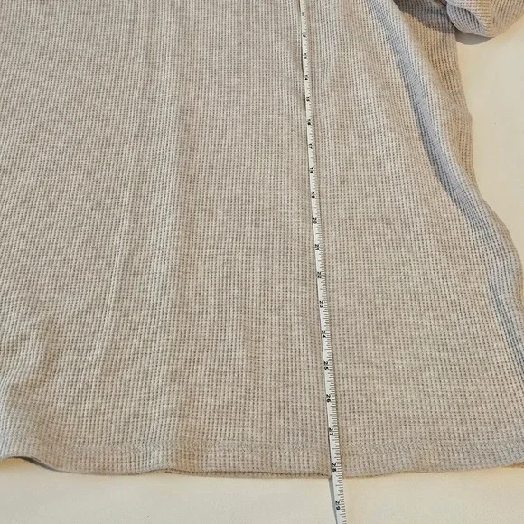 George Men's 2XL Thermal Burgundy Black Tan Waffle Knit Long Sleeve Shirts Lot 5 - Picture 6 of 7